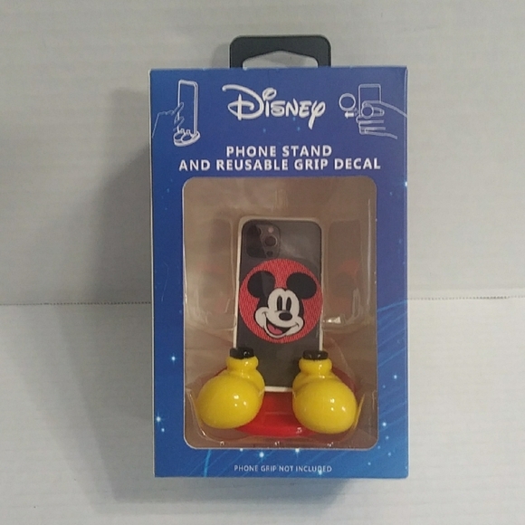 Disney Other - Disney Mickey Mouse Phone Stand And Reusable Grip Decal *NWT*